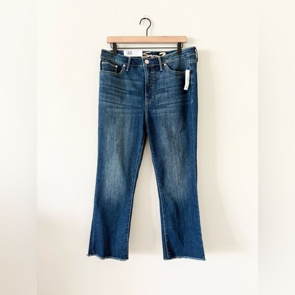 NWT Seven Fashion Jean Kick Flare High Rise in Medium Wash - Size 12 - Picture 1 of 8